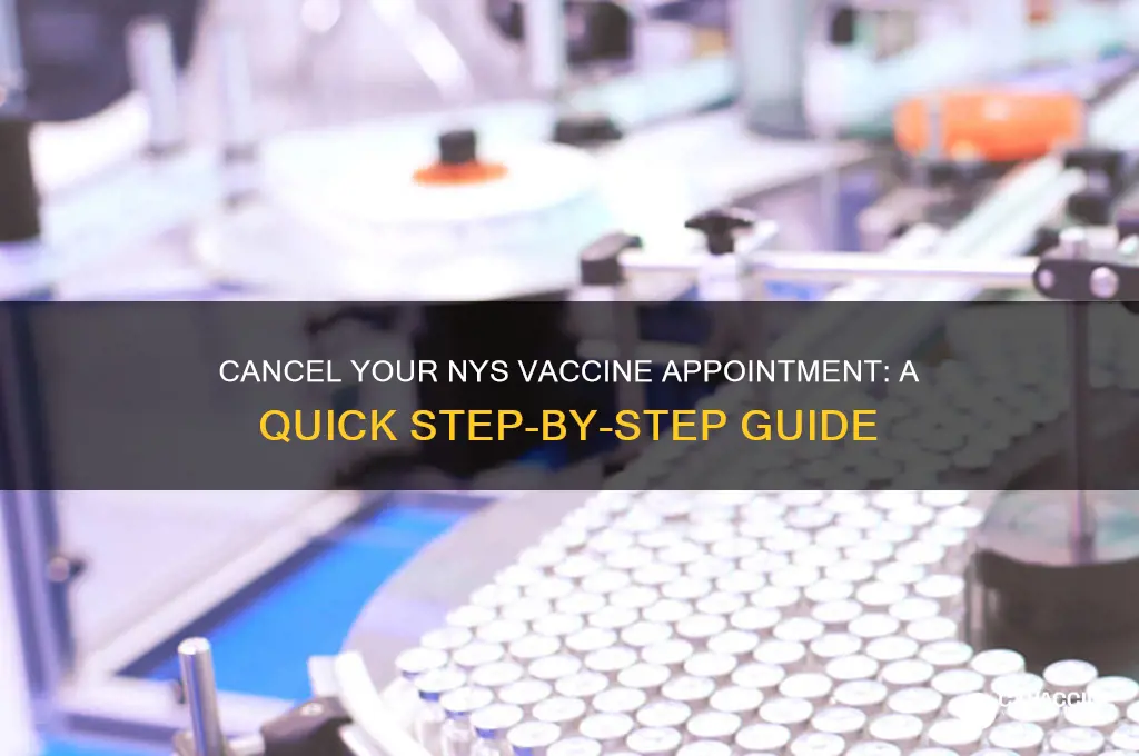 how do i cancel a nys vaccine appointment