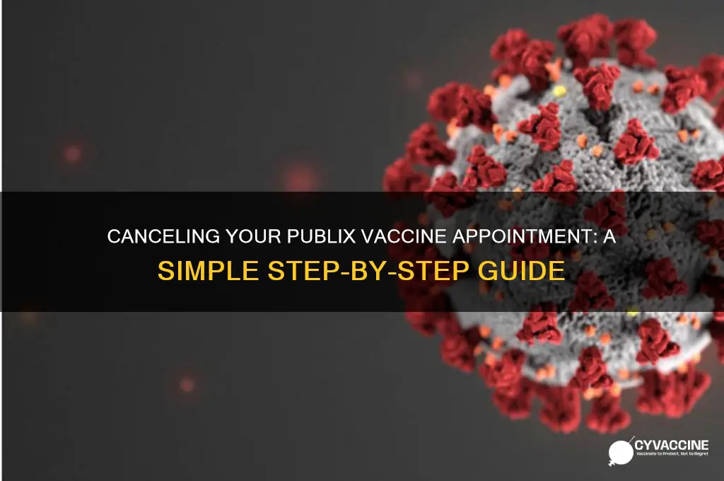 how do i cancel my publix vaccine appointment
