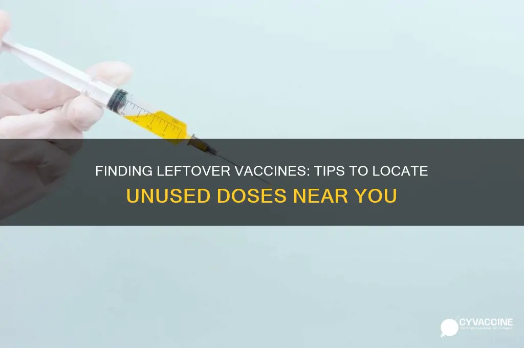 how do i find leftover vaccine