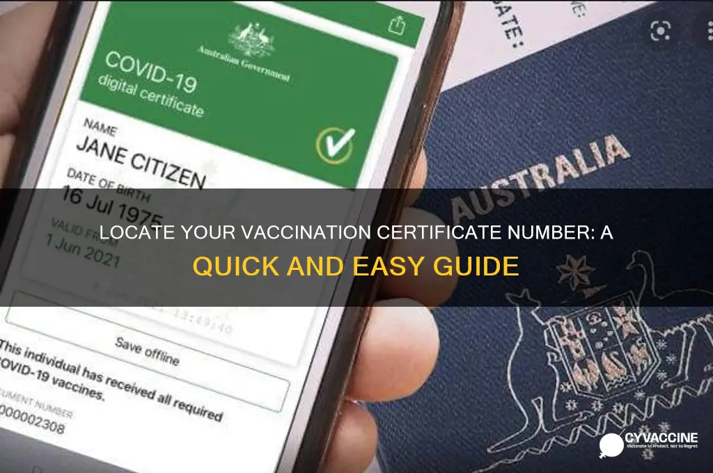 how do i find my vaccination certificate number