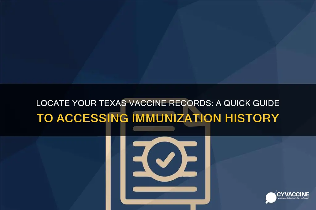 how do i find my vaccine history in texas