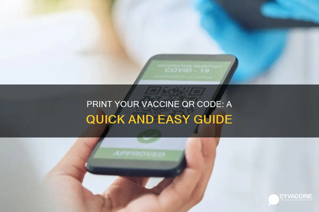 how do i print my vaccine qr code