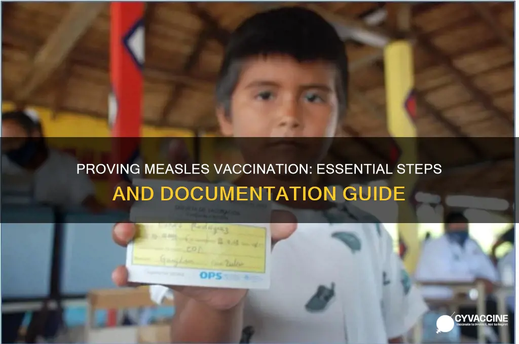 how do i prove i was vaccinated mesales