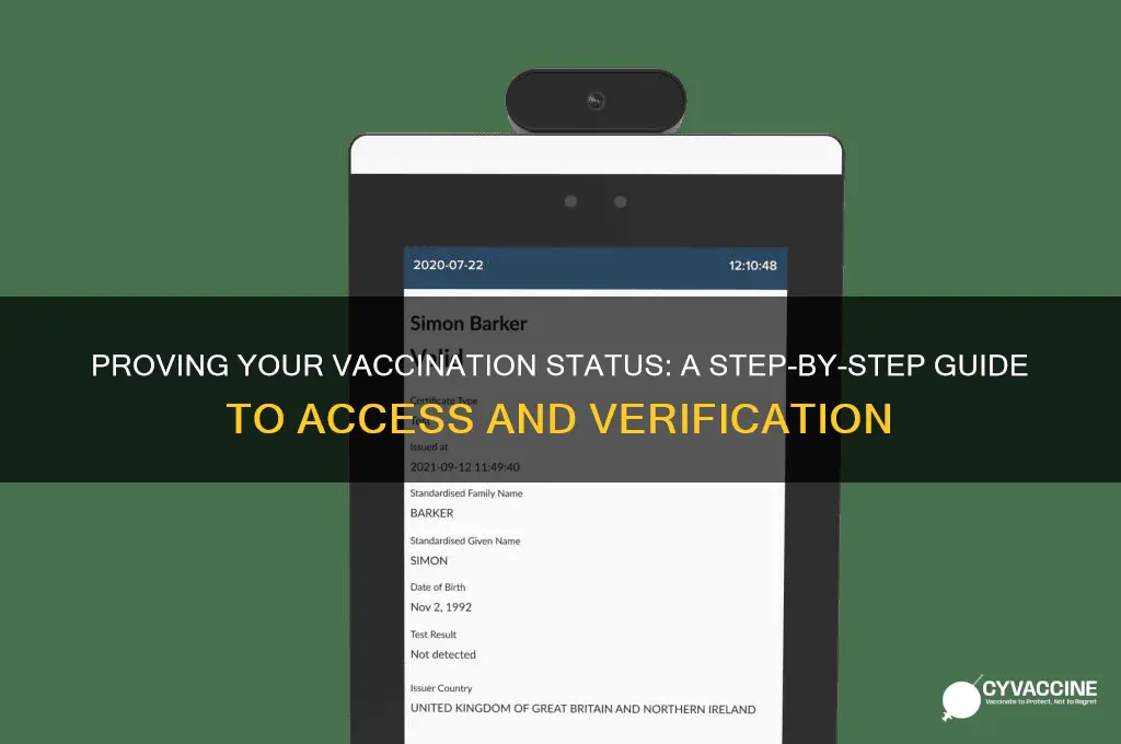 how do i prove im vaccinated