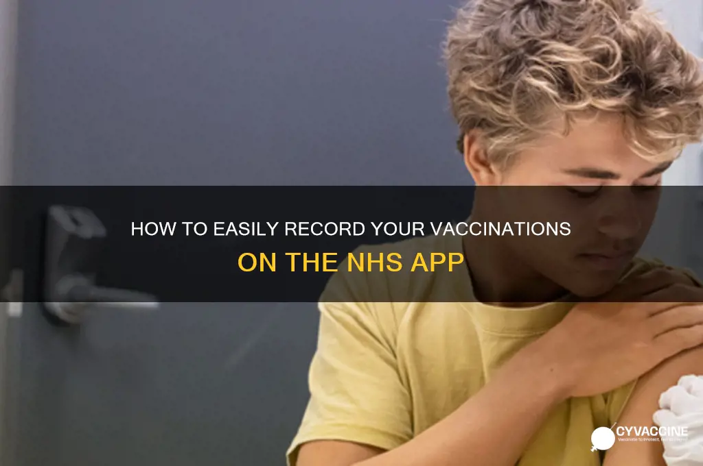 how do i register my vaccinations on the nhs app