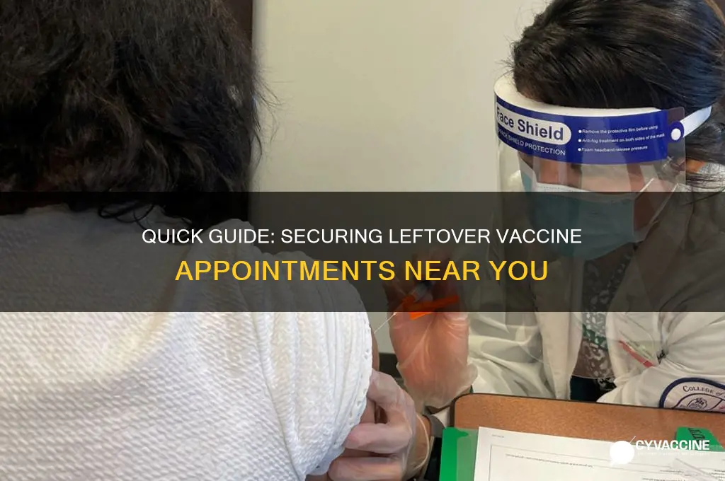 how do i sign up for leftover vaccines