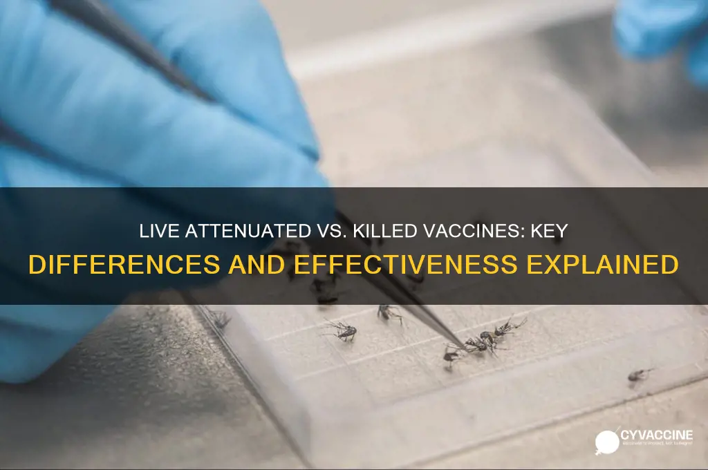 how do live attenuated and killed vaccines vary