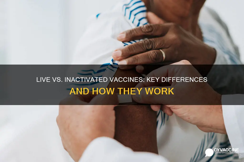 how do live vaccines differ from inactivated vaccines