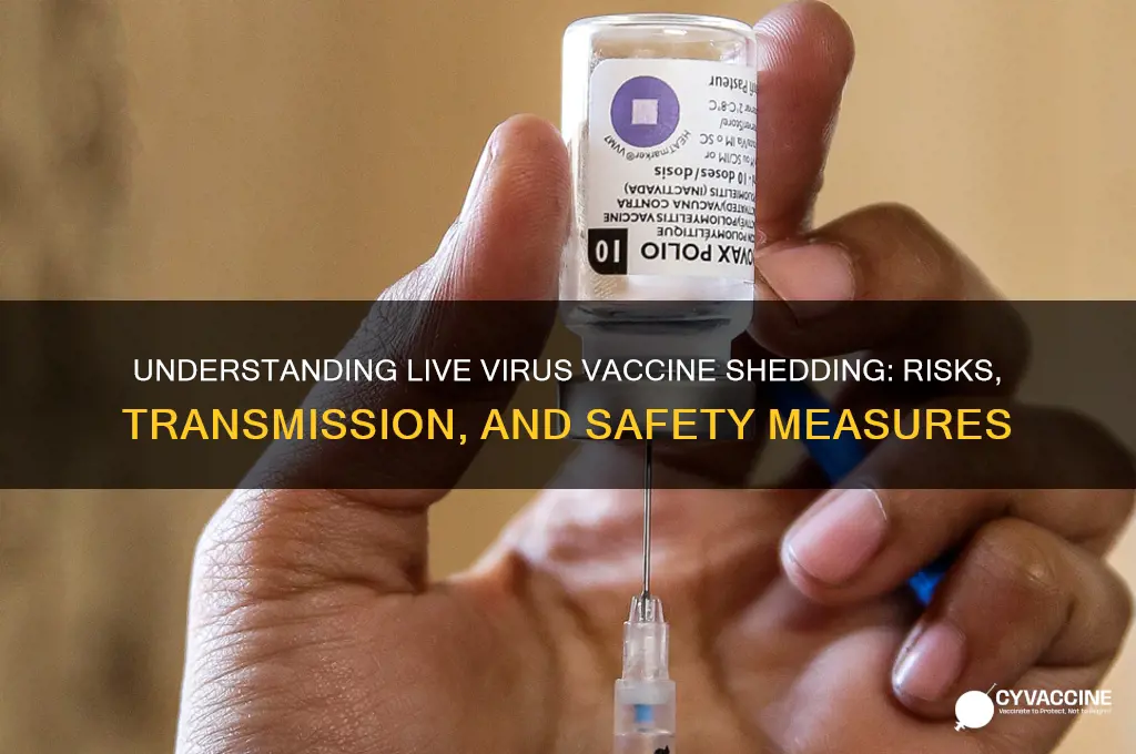 how do live virus vaccines shed
