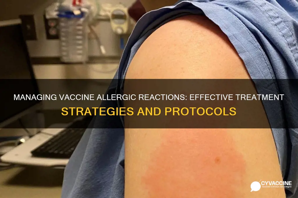 how do they treat alergic reaction to vaccine
