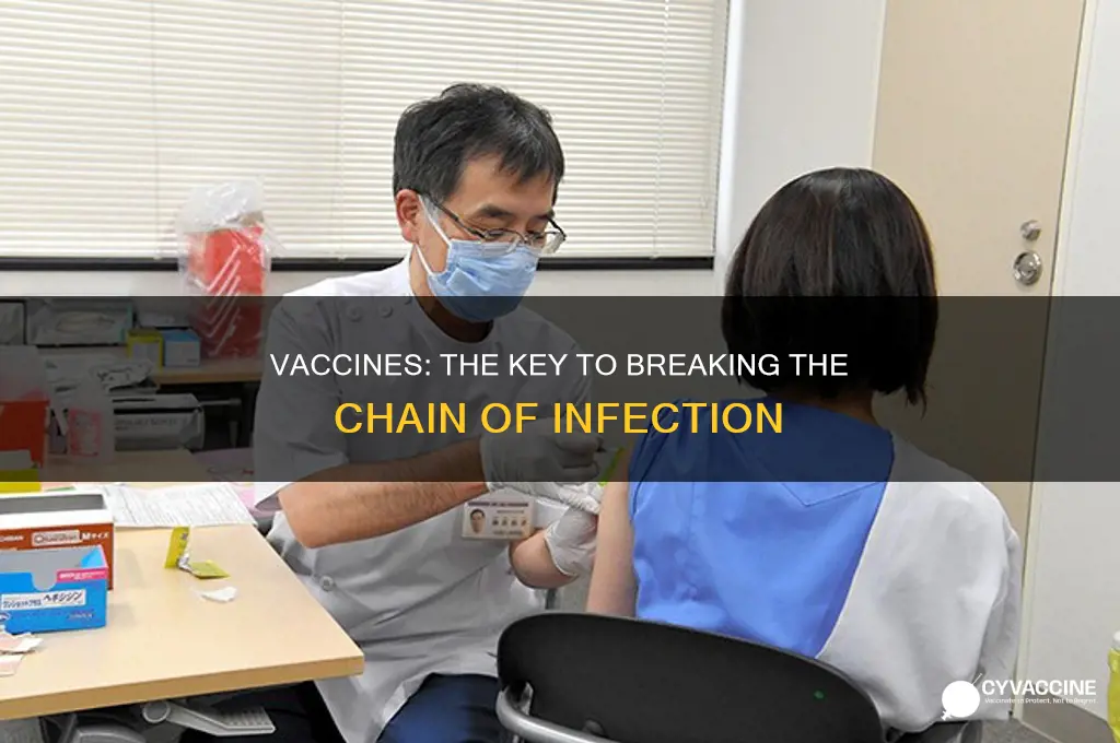 how do vaccines break the chain of infection