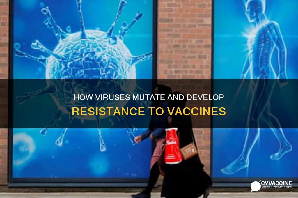 how do viruses mutate and become resistant to vaccines