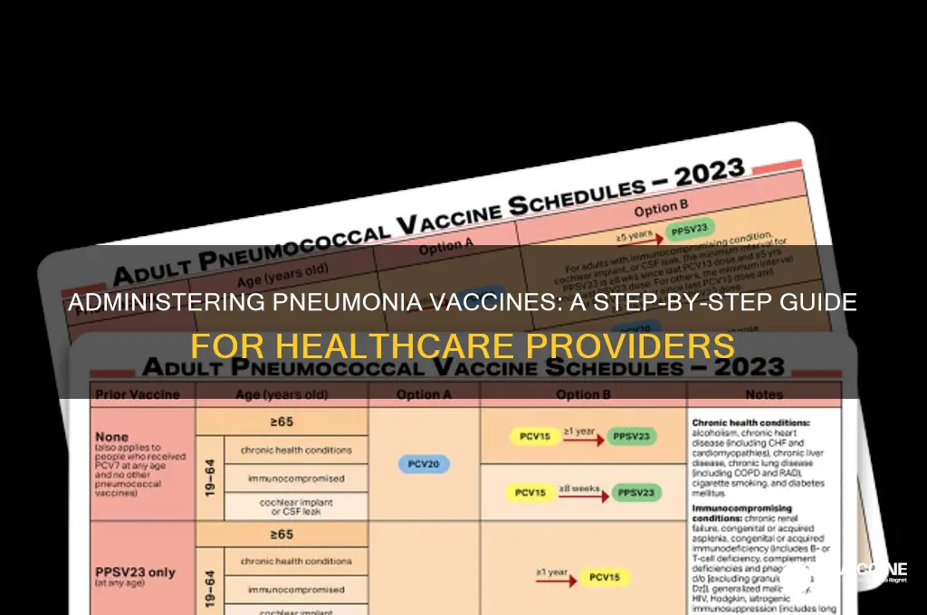 how do you administer pneumonia vaccine