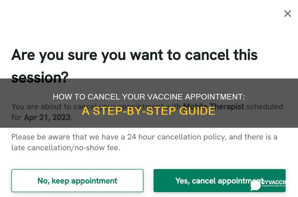how do you cancel vaccine appt