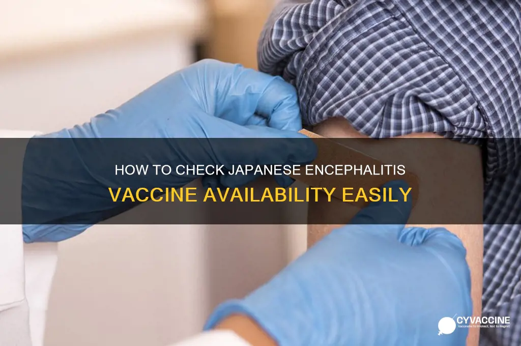 how do you check japanese enciphrituis vaccine availability