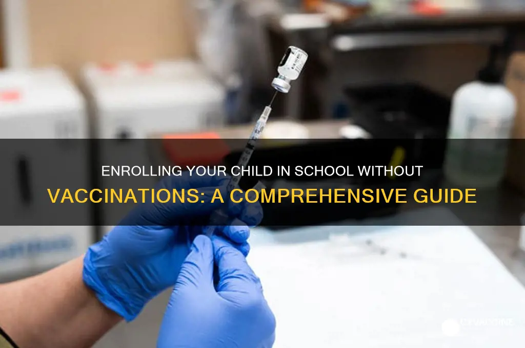 how do you enroll your child in school without vaccinations