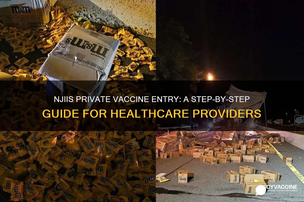 how do you enter private vaccines onto njiis