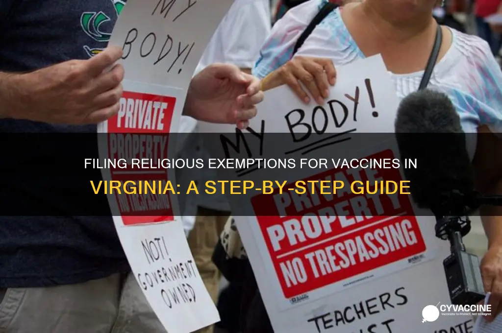 how do you file religious exemptionfor vaccines in virginia