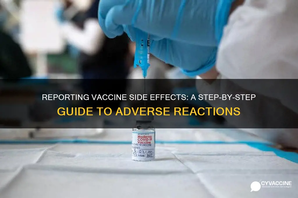 how do you report adverse reactions to vaccines