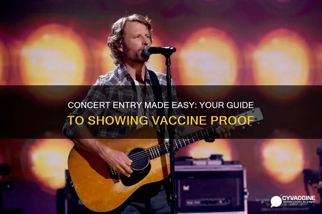 how do you show proof of vaccination for concert