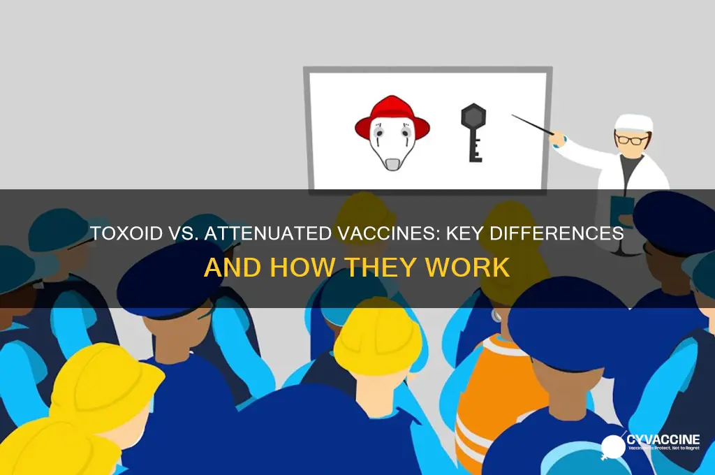 how does a toxoid vaccine differ from an attenuated vaccine