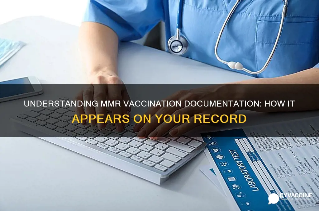 how does mmr show up on a vaccination record