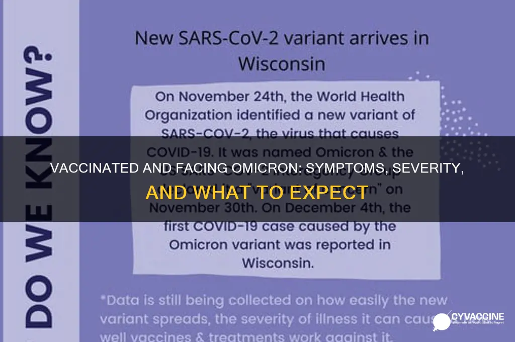 how does omicron feel when vaccinated