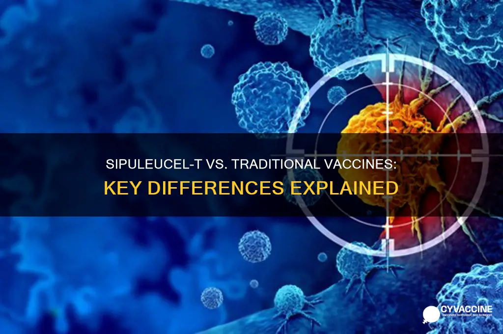how does sipuleucel-t differ from a typical vaccine