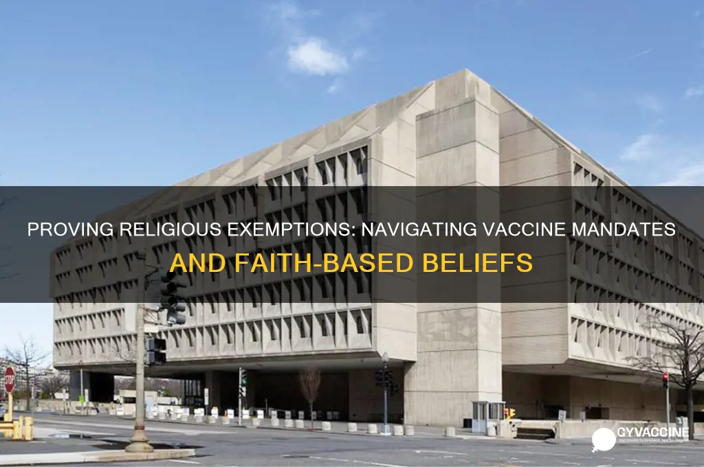 how does someone prove religious reasons not to be vaccinated