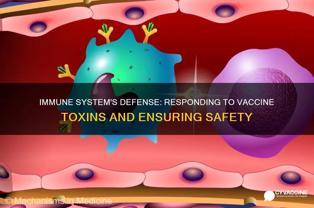 how does the immune system respond to vaccine toxins