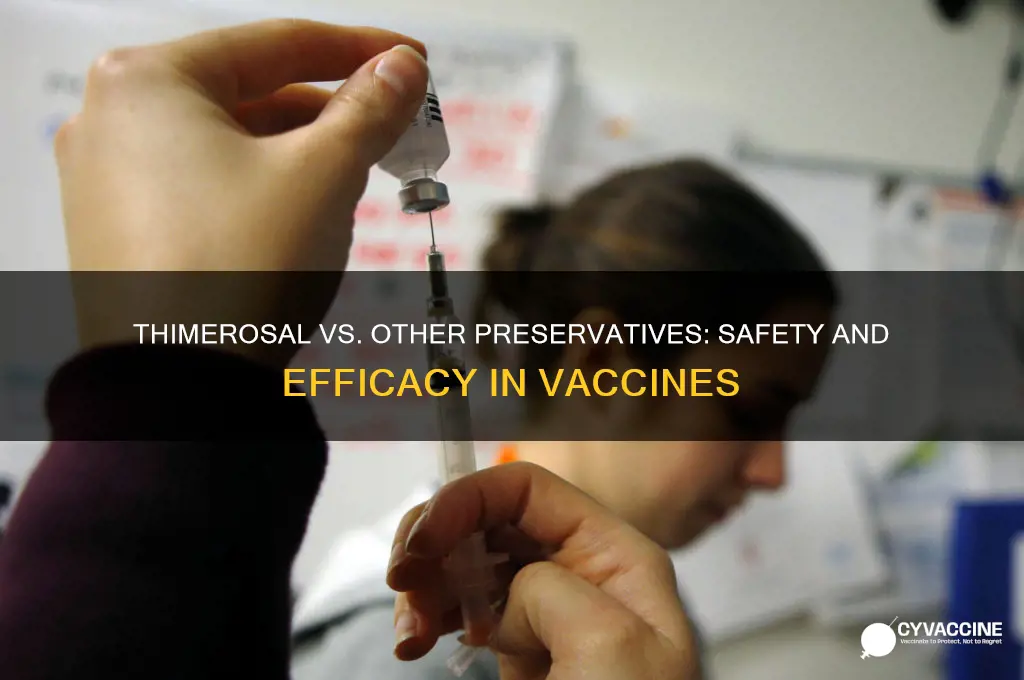 how does thimerosal compare to other preservatives in vaccines