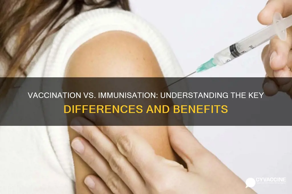 how does vaccination differ from immunisation