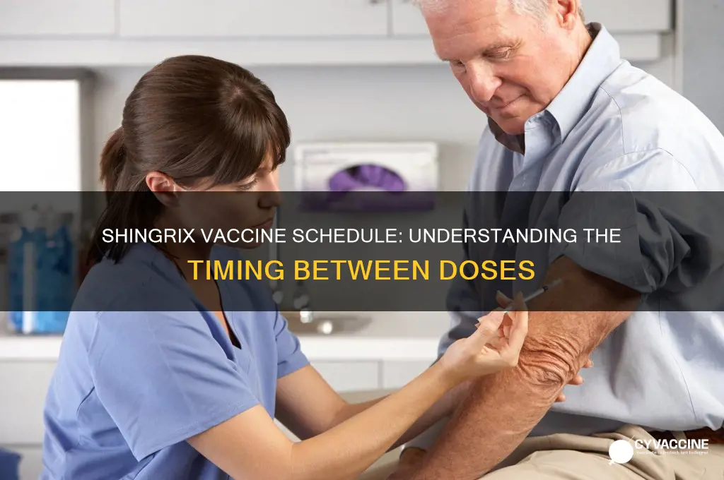 how far apart are the 2 shingrix vaccines