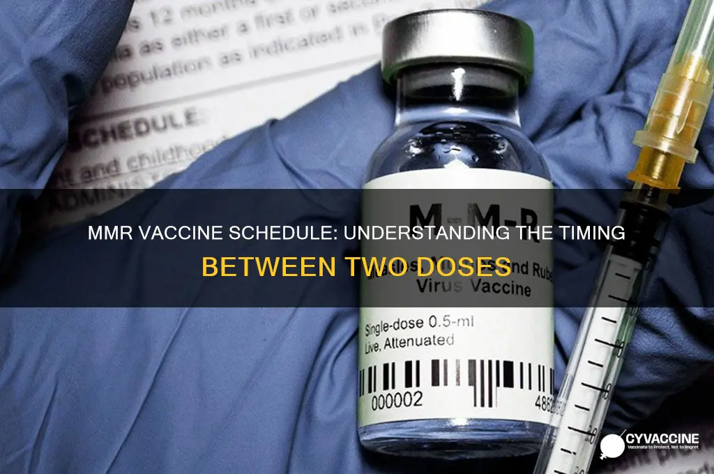 how far apart are the two mmr vaccines