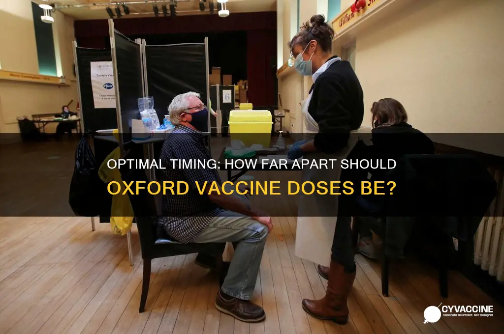 how far apart should the oxford vaccine be
