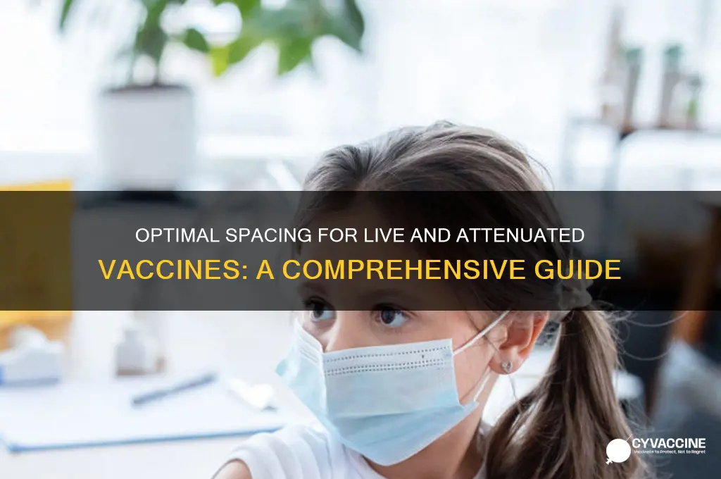 how far apart to space live and atenuated vaccines