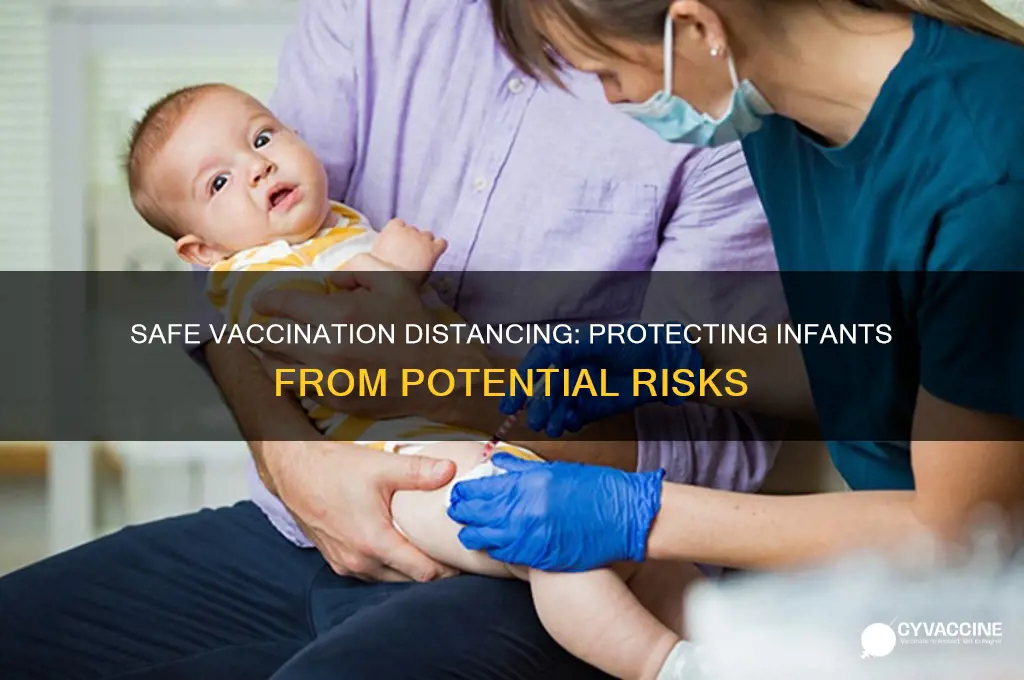 how far away should i vaccine stay from infants