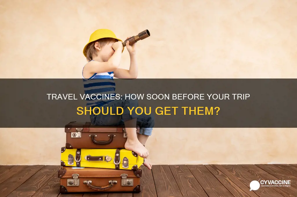 how far before a trup must vaccines be had