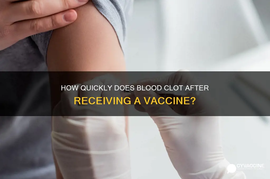 how fast blood clot after vaccine