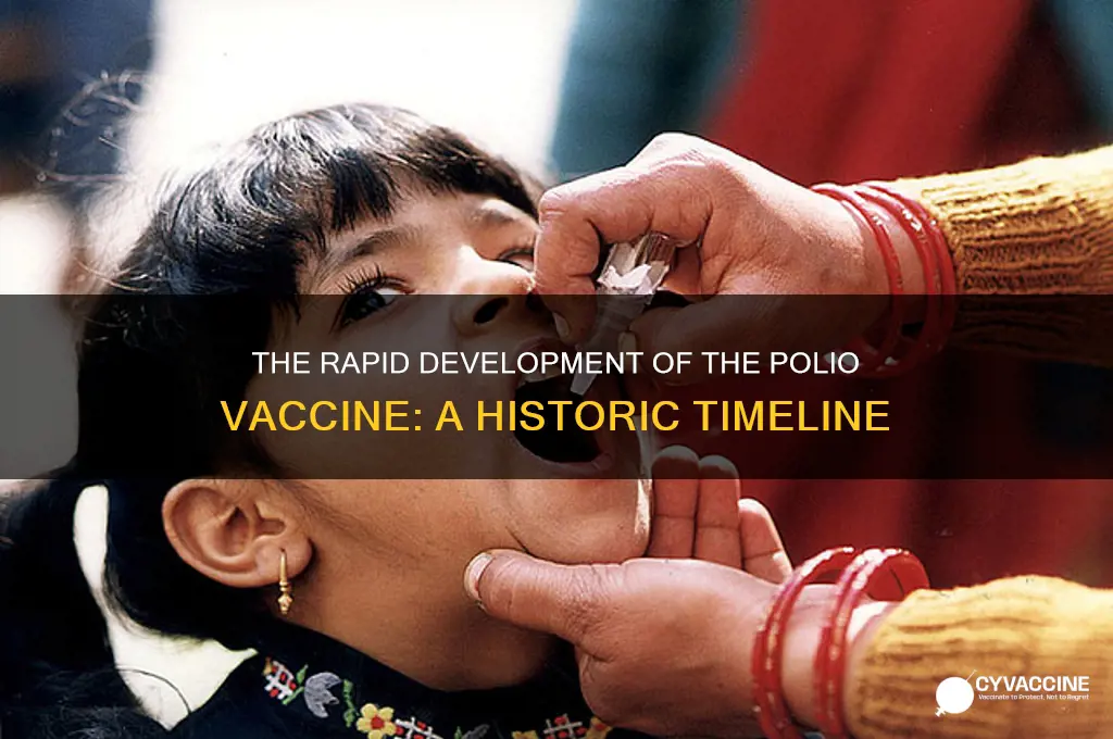 how fast did the polio vaccine come out
