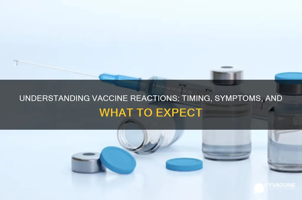 how fast do vaccine reactions occur