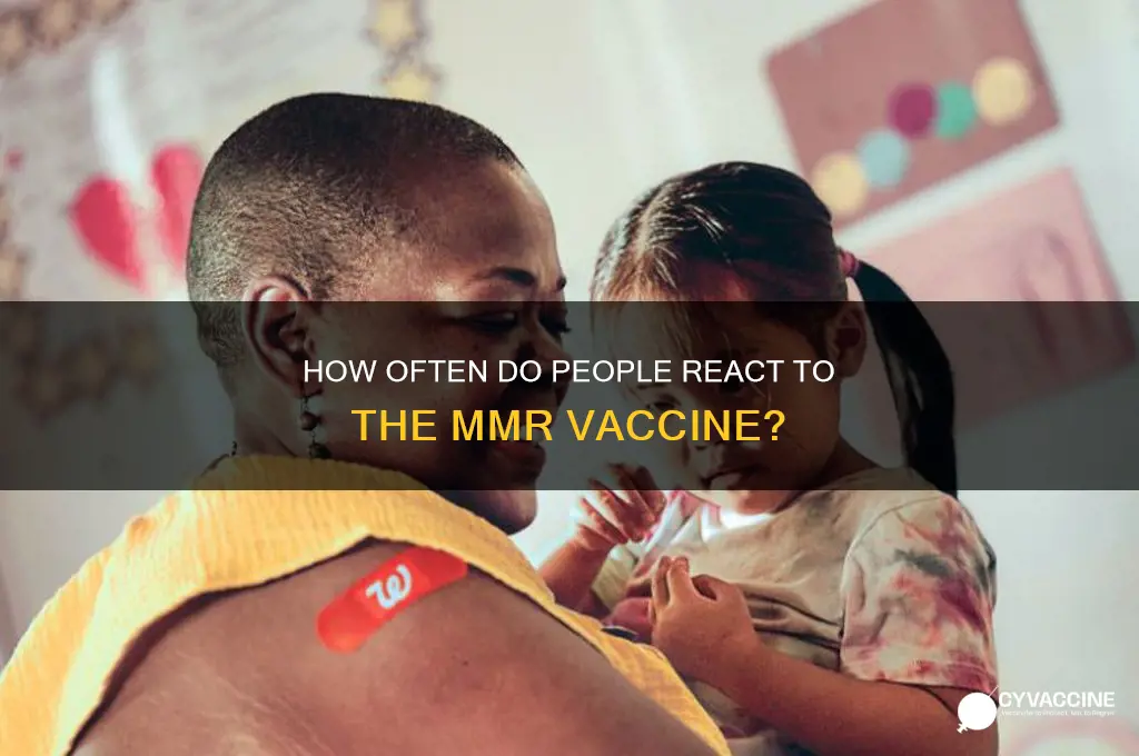 how freqyebtly do peiple react to thebmmr vaccine