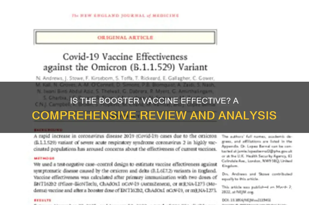 how good is the booster vaccine