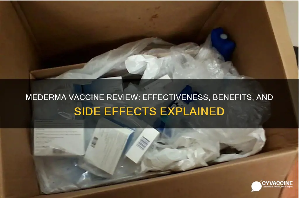 how good is the mederma vaccine