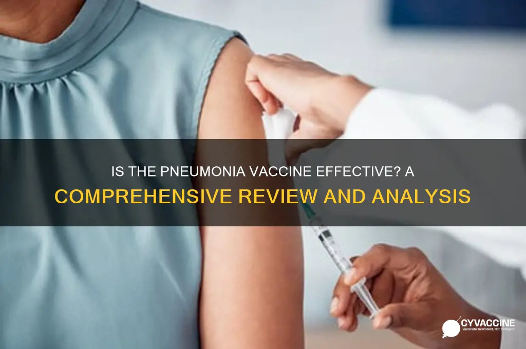 how good is the pneumonia vaccine