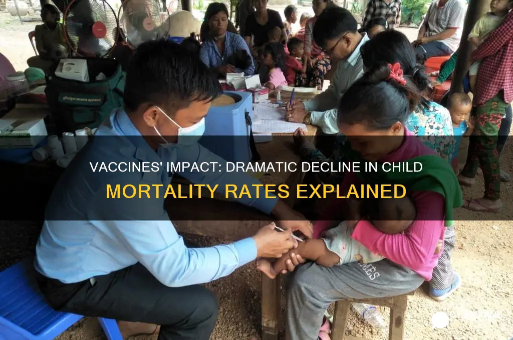 how has child mortality decreased since invention of vaccines