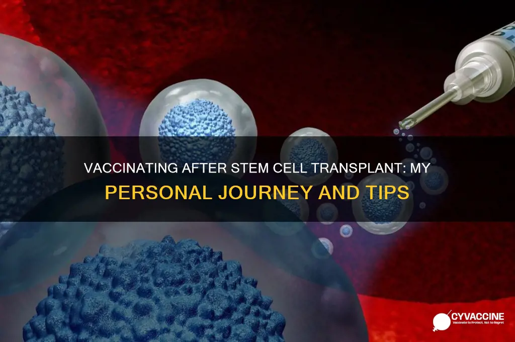 how i vaccinate stem cell transplant