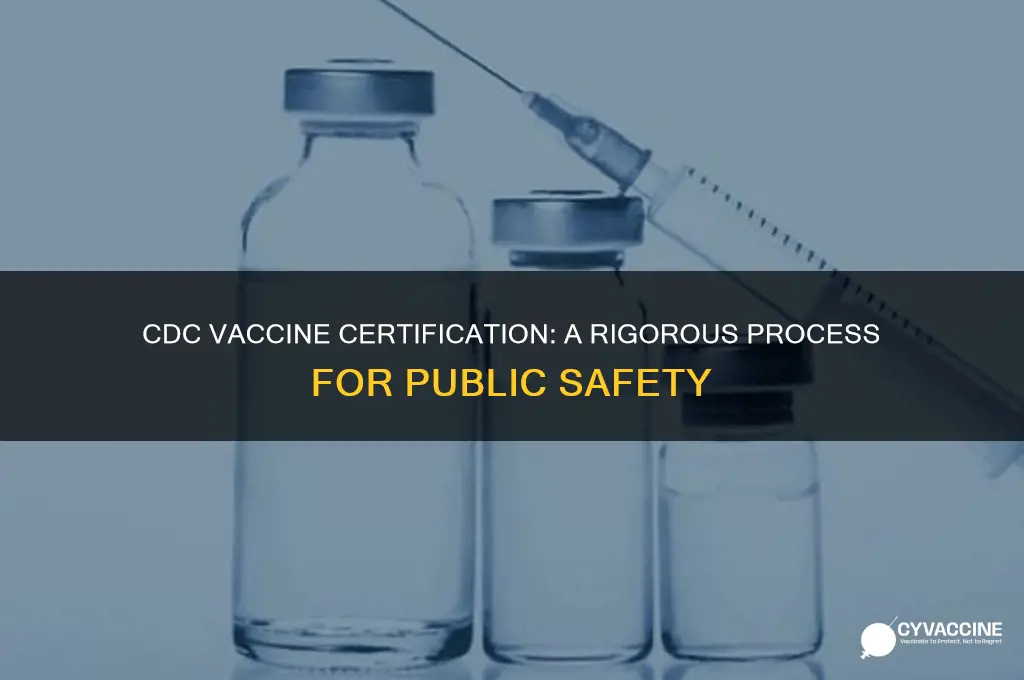 how is a vaccine certified by the cdc