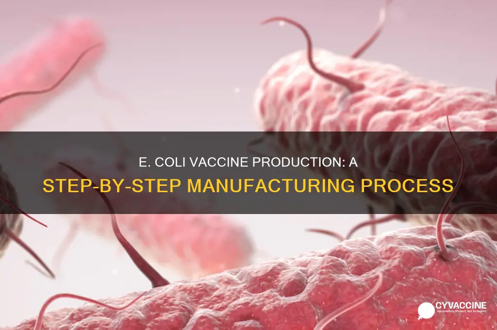 how is e coli vaccine produced