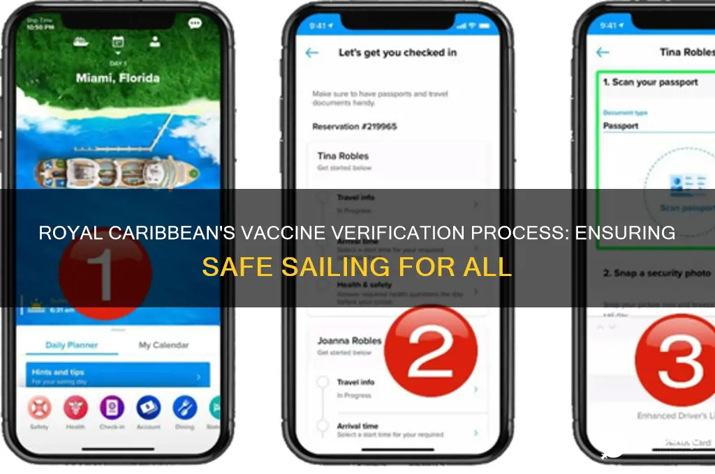how is royal caribbean verifying vaccine